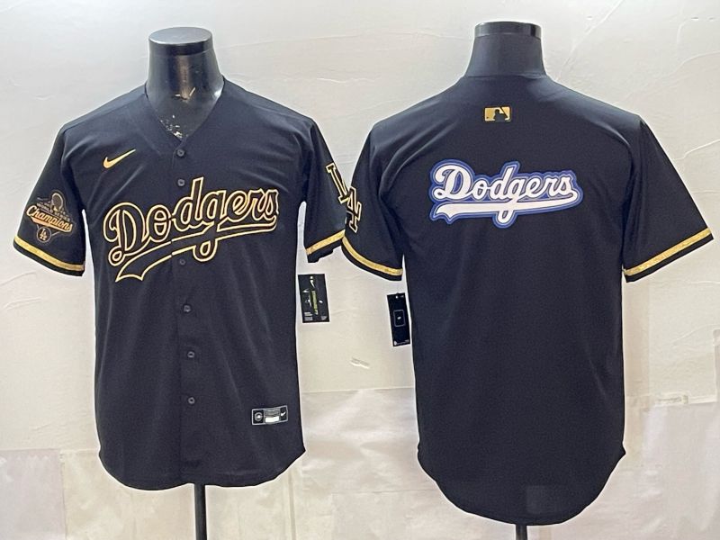 2026 Men Nike Los Angeles Dodgers Blank black gold Game MLB Jersey 0017